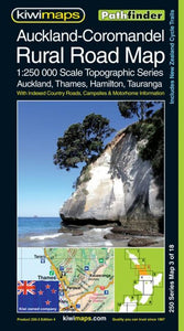 Auckland-Coromandel, New Zealand, Rural Roads Topographic Map by Kiwi Maps