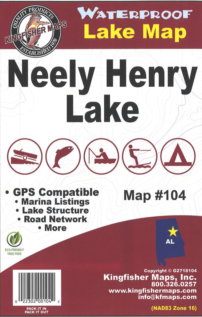 Cover of Neely Henry Lake Map by Kingfisher Maps, Inc.