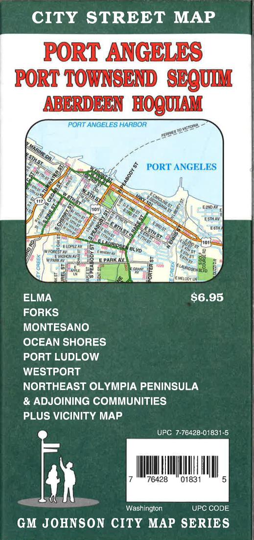 Cover of Port Angeles, Port Townsend, Sequim, Aberdeen and Hoquiam, Washington City Street Map by GM Johnson