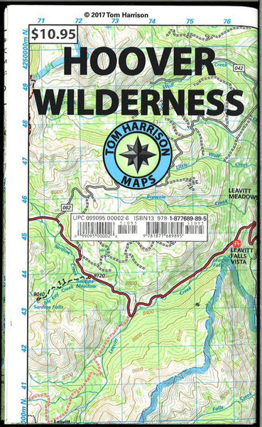 Cover of folded Map of Hoover Wilderness, California Trail Map by Tom Harrison Maps