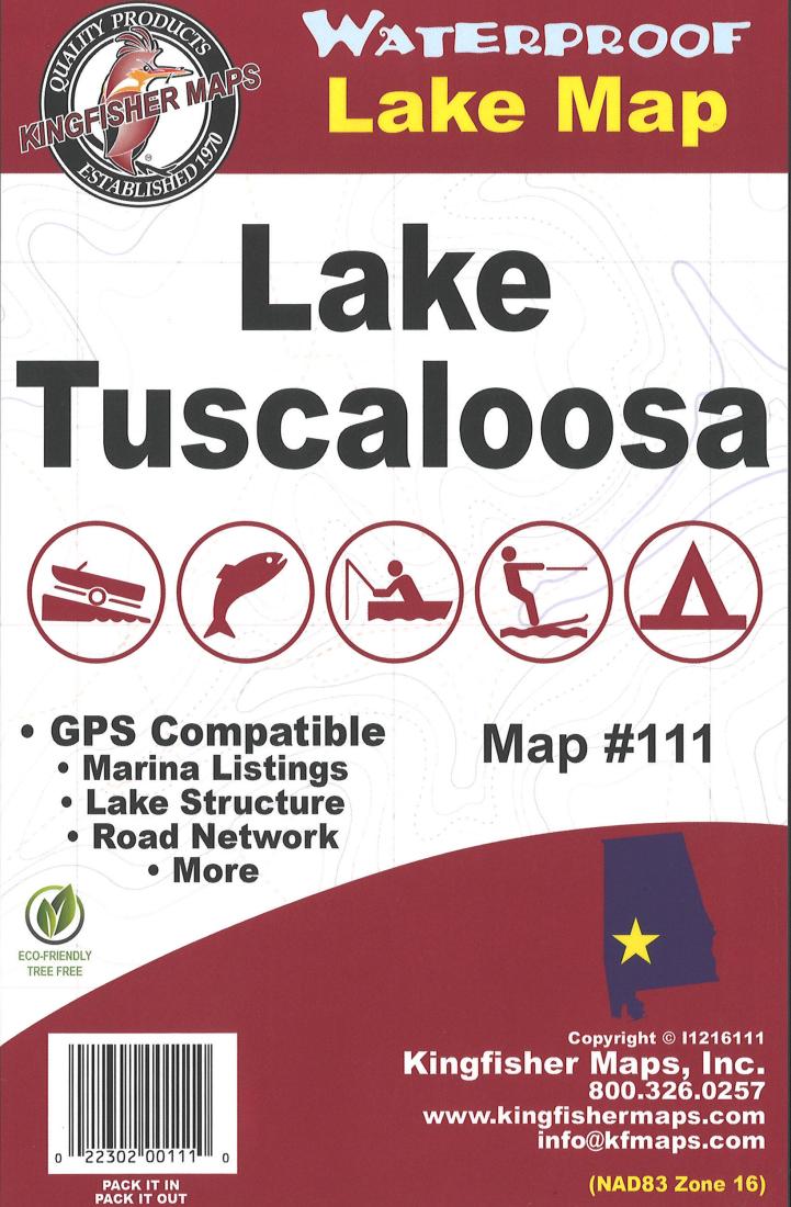Cover of Tuscaloosa Lake Map by Kingfisher Maps, Inc.