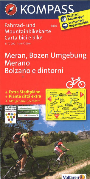Cover of Bolzano and Merano Cycling Map By Kompass
