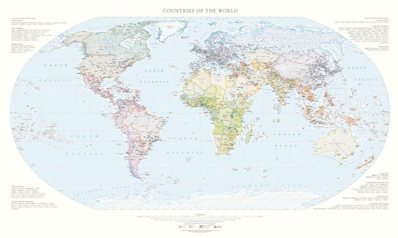 Cover of Countries of the World Political Wall Map by Raven Maps 