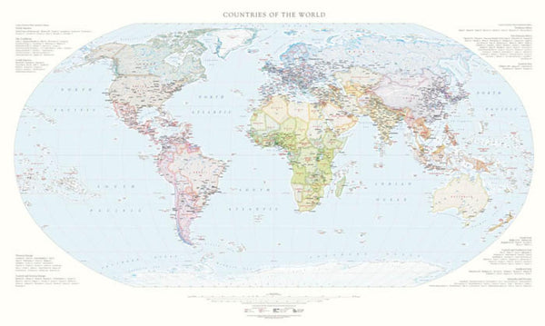 Cover of Countries of the World Political Wall Map by Raven Maps 