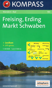 Freising, Erding Markt Schwaben Hiking Map By Kompass