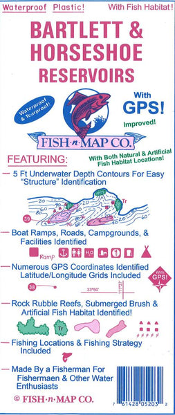 Cover of Bartlett/Horseshoe Fishing Map by Fish-n-Map Company