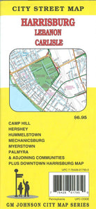 Harrisonburg, Lebanon, Carlisle Pennsylvania City Street Map by GM Johnson