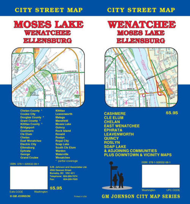 Cover of Wenatchee, Moses Lake and Ellensburg, Washington by GM Johnson