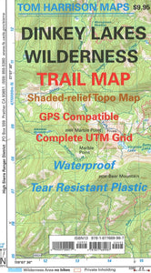 Dinkey Lakes Wilderness, California Trail Map by Tom Harrison Maps