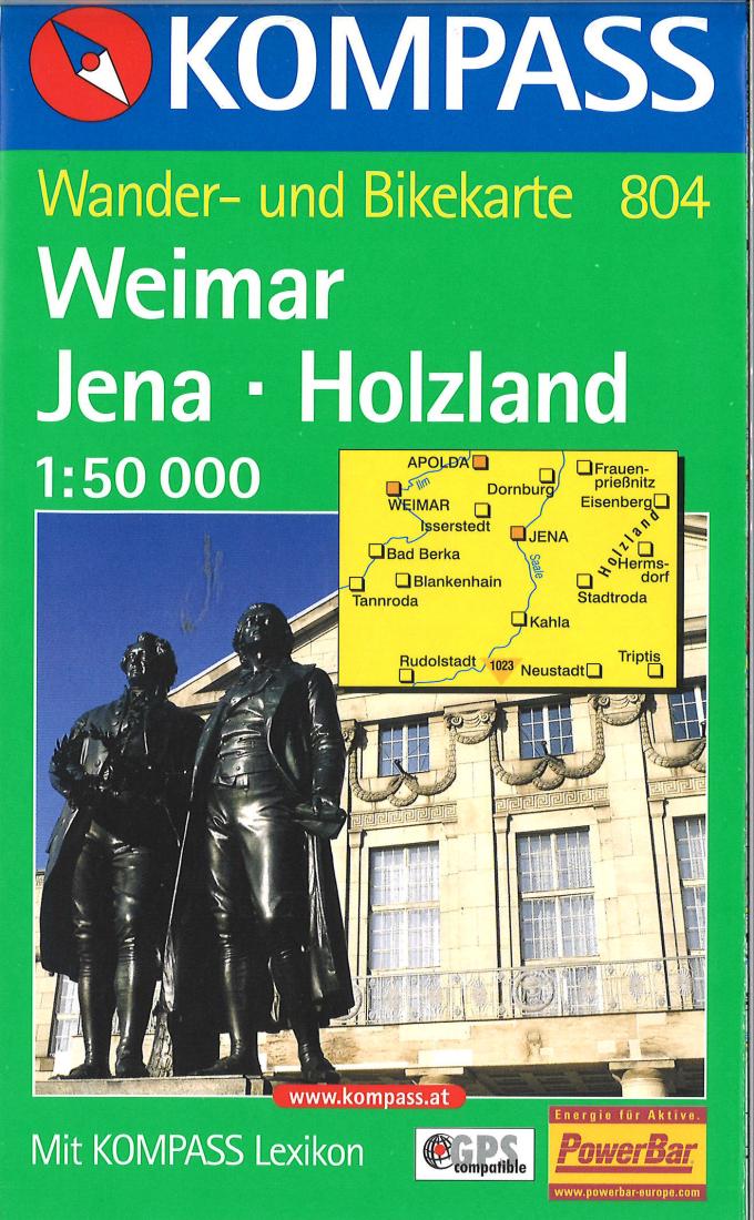 Cover of Weimar-Jena-Holzland Hiking Map By Kompass
