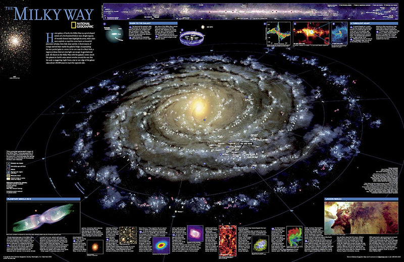 Cover of The Milky Way Wall Map by National Geographic Maps