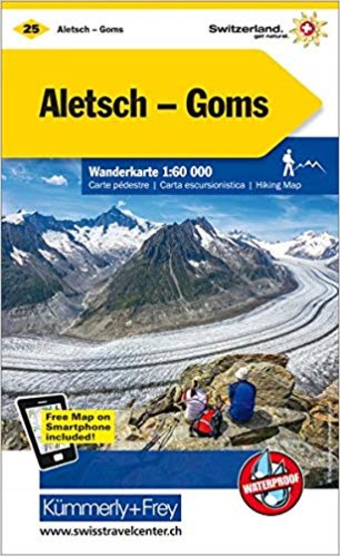 Cover of Aletsch - Lotschental - Goms : Switzerland Hiking Map #25 by Kummerly + Frey