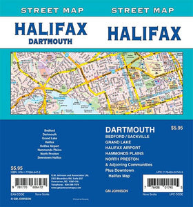 Halifax / Dartmouth, Nova Scotia Street Map by GM Johnson
