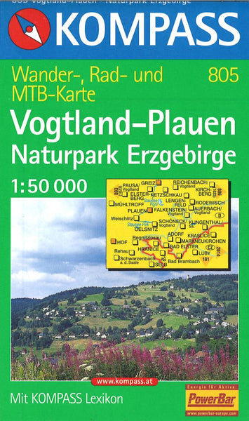 Cover of Ore Mountains/Vogtland Nature Park Hiking Map By Kompass
