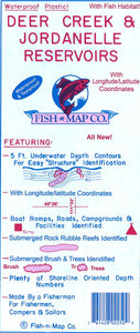 Deer Creek and Jordanelle (Utah) fishing map by Fish-n-Map Company