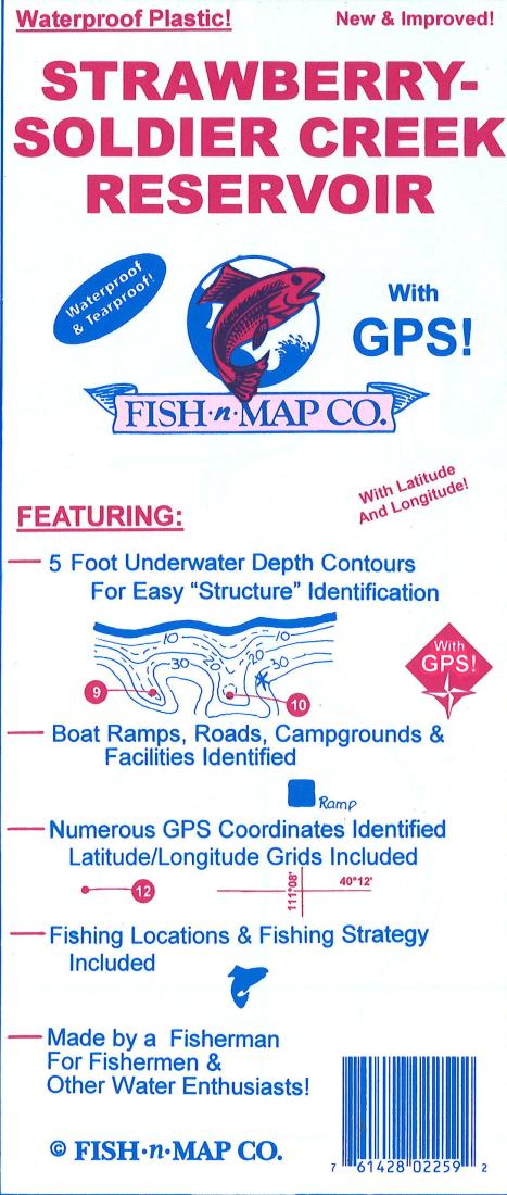 Cover of Strawberry-Soldier Creek Reservoir Fishing Map by Fish-n-Map Company