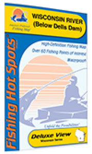 Wisconsin River-Below WI Dells Dam (Columbia Co) Fishing Map by Fishing Hot Spots