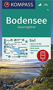 Bodensee/Lake Constance Hiking Map By Kompass