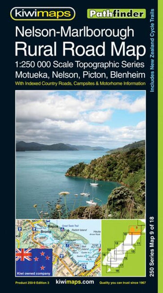 Cover of Nelson, Marlborough, New Zealand, Rural Roads Topographic Map 