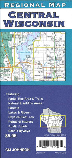 Cover of Wisconsin, Central, Regional/Back Roads by GM Johnson