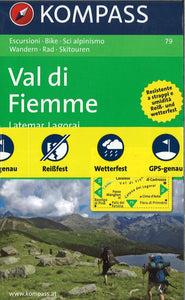 Val di Fiemme Hiking Map By Kompass