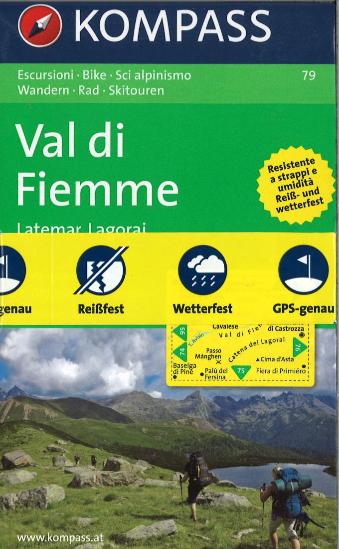 Cover of Val di Fiemme Hiking Map By Kompass