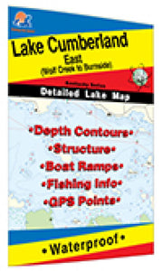 Lake Cumberland-East (Wolf Creek To Burnside) fishing map by Fishing Hot Spots