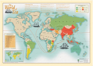 World of Tea, Wall Map by Oxford Cartographers