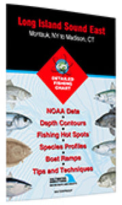 Long Island Sound East-Montauk NY to Madison CT Fishing Map by Fishing Hot Spots