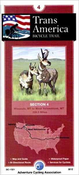 Cover of TRANSAMERICA BICYCLE TRAIL #4 : Missoula, Montana - West Yellowstone, Montana 