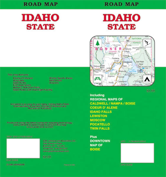 Cover of Idaho, Road Map by GM Johnson