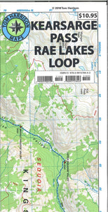 Kearsarge Pass and Rae Lakes Loop Recreation Map by Tom Harrison Maps