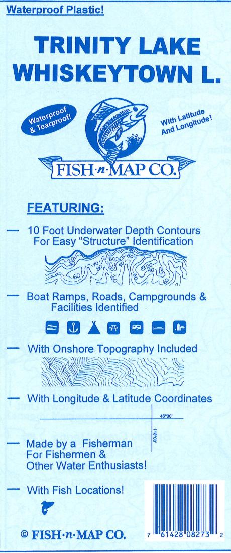 Cover of Trinity & Whiskeytown Fishing Map by Fish-n-Map Company