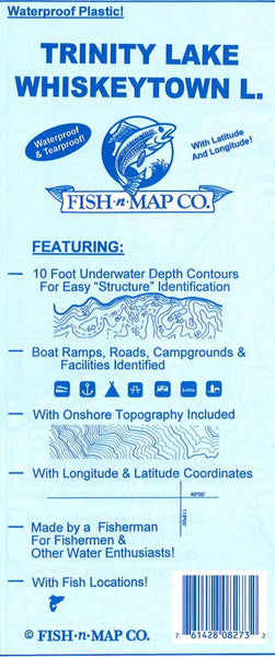 Cover of Trinity & Whiskeytown Fishing Map by Fish-n-Map Company
