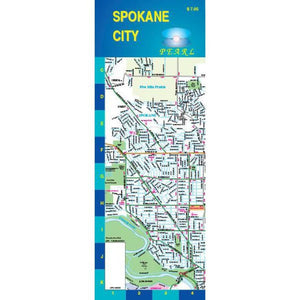 Spokane, Washington, Pearl Map, laminated by GM Johnson