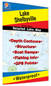 Lake Shelbyville Fishing Map by Fishing Hot Spots