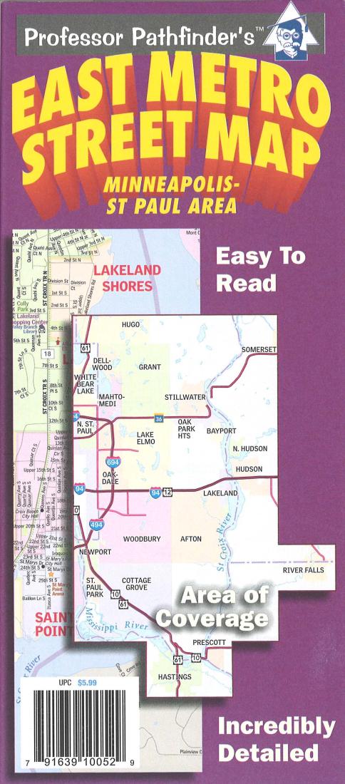 Cover of Minneapolis-St Paul, Minnesota, East Metro by Hedberg Maps