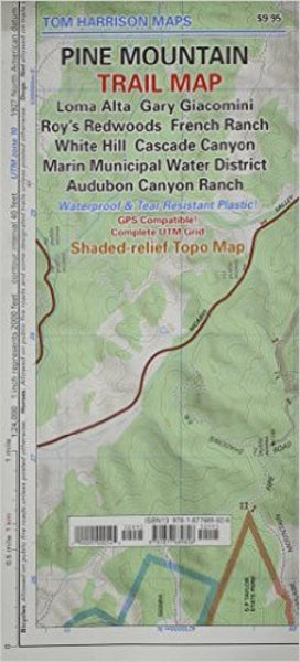 Cover of folded Map of Pine Mountain, California Trail Map by Tom Harrison Maps