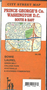 Prince Georges County / Washington DC South East, Maryland Street Map by GM Johnson