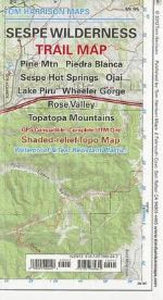 Sespe Wilderness, California Trail Map by Tom Harrison Maps