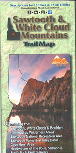 Sawtooth and White Cloud Mountains Trail Map by Adventure Maps
