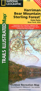 Harriman, Bear Mountain, Sterling Forest, NY, Map 756 by National Geographic