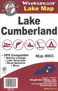 Lake Cumberland Map by Kingfisher Maps, Inc.