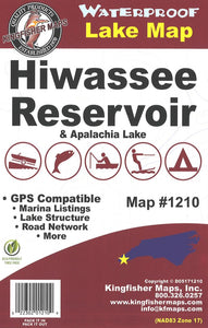 Hiwassee/Apalachia Lake Map by Kingfisher Maps, Inc.