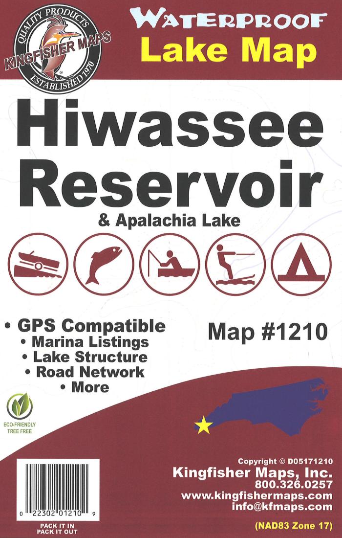 Cover of Hiwassee/Apalachia Lake Map by Kingfisher Maps, Inc.