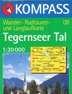 Tegernseer Tal Hiking Map By Kompass