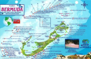 Bermuda & Map & Fish Card by Frankos Maps Ltd.