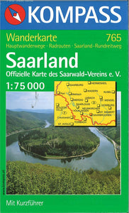Saarland Hiking Map By Kompass