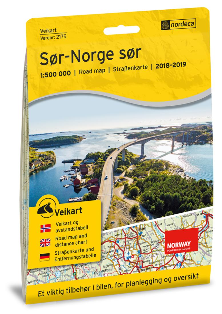 Cover of Southern Norway (Sor-Norge sor) Road Map by Nordeca