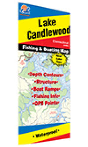 Candlewood Lake Fishing Map by Fishing Hot Spots